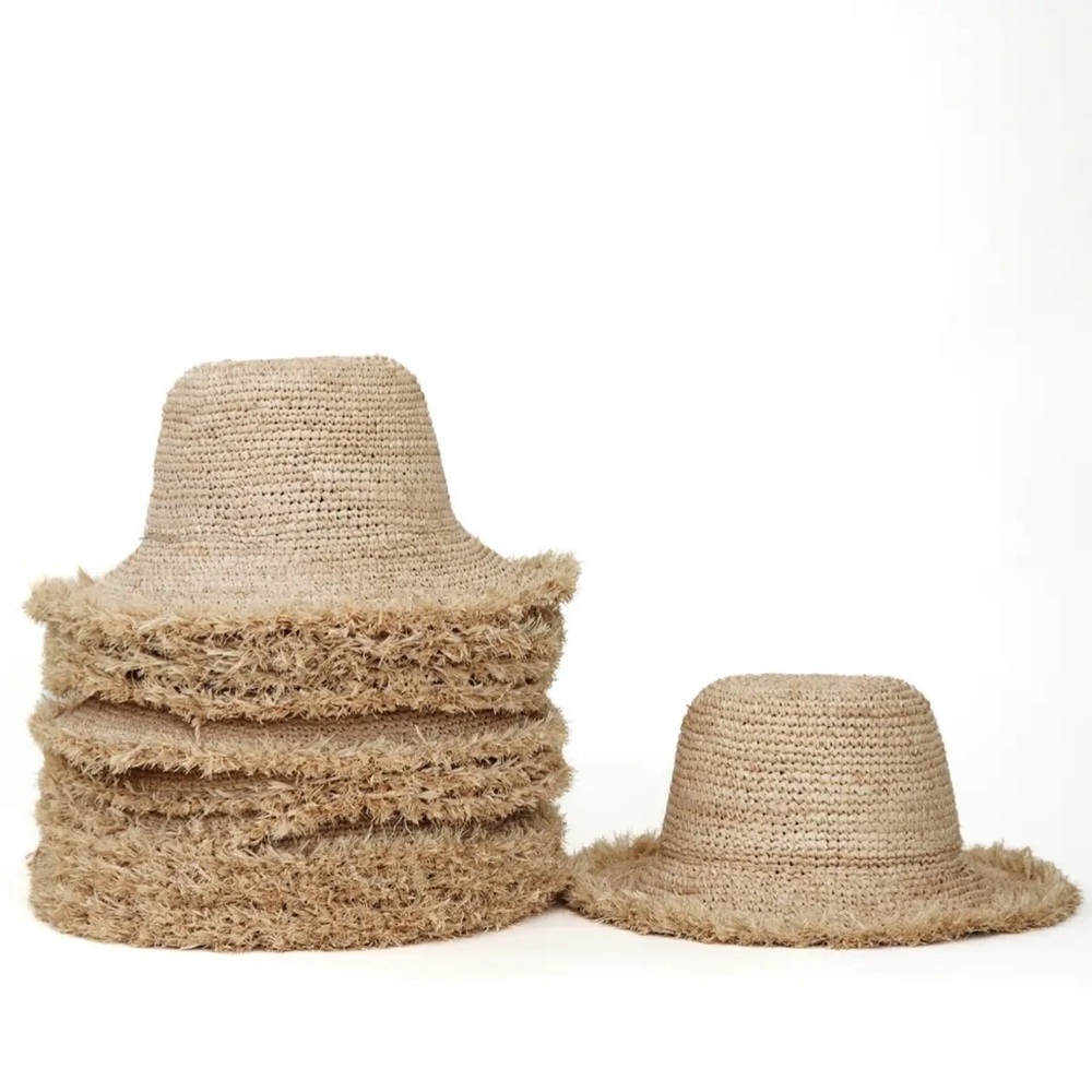 Coco Puff Raffia Bucket Hat - Picture 11 of 17